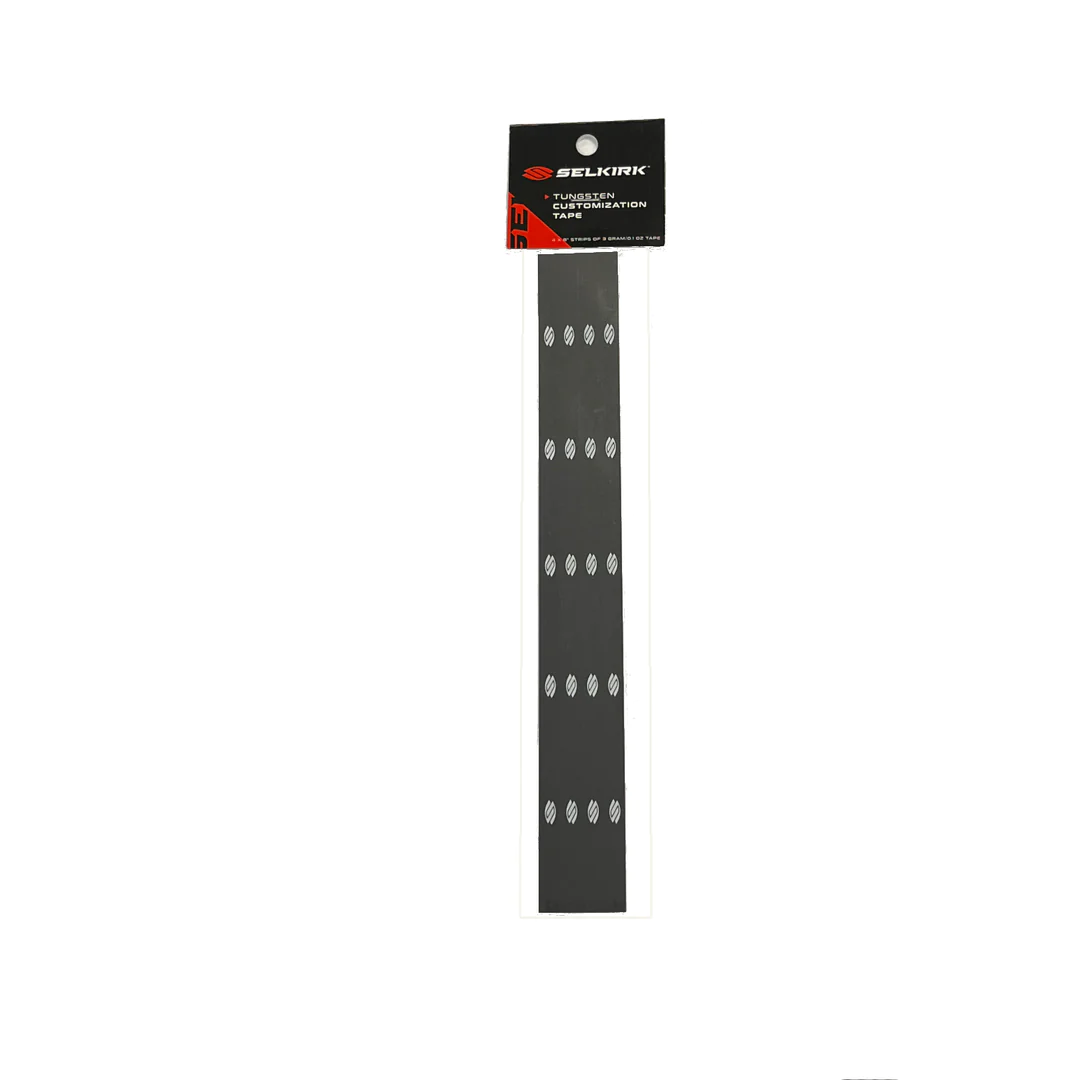 A Selkirk Tungsten Tape - Lead Tape Alternative strip with a number of holes on it.