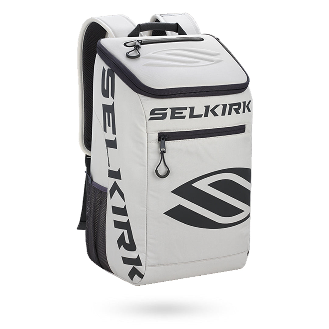 A Selkirk Team Backpack (2022) Pickleball Bag with the word Selkirk on it.
