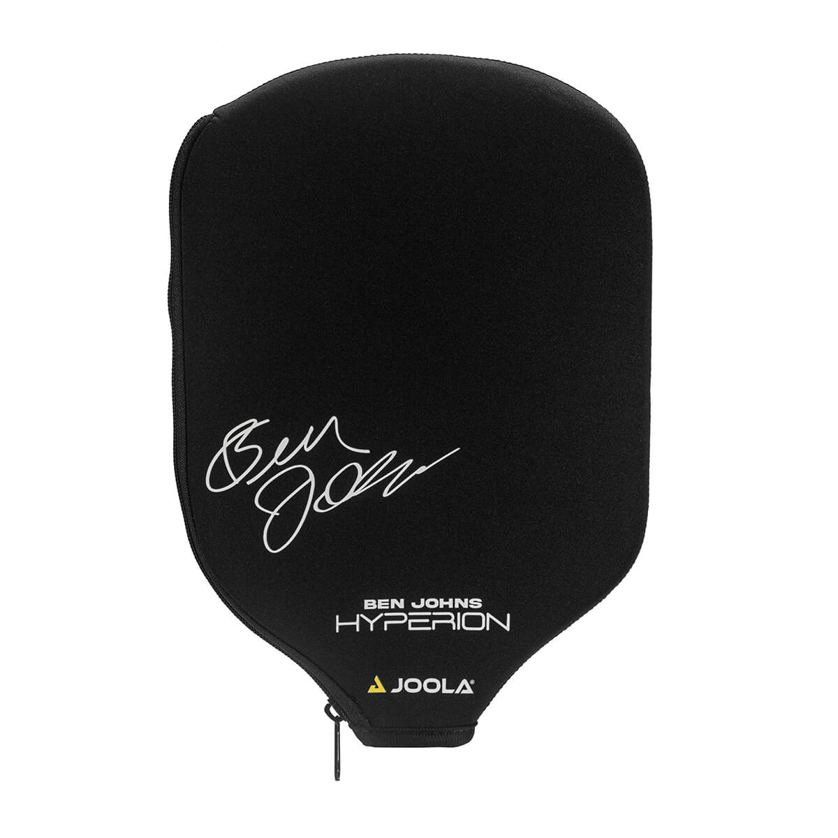 A JOOLA Elongated Neoprene Sleeve Pickleball Paddle Cover with a signature on it.