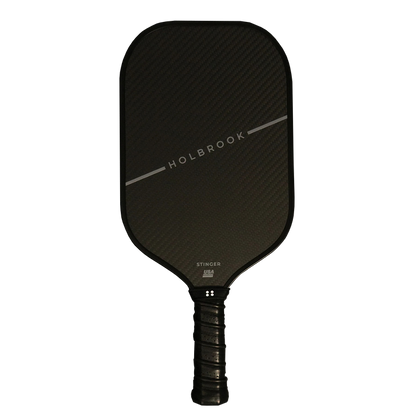 A black Holbrook Stinger Pickleball Paddle with a rectangular head and a textured handle.