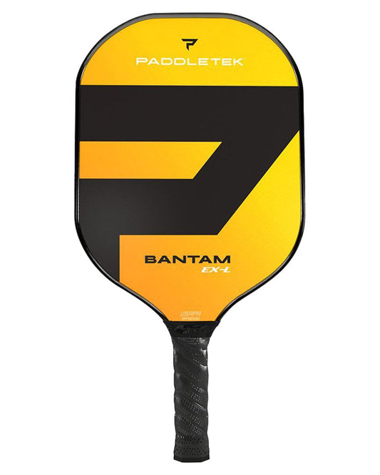 The Paddletek Bantam EX-L Pickleball Paddle exhibits power and performance on a white background.