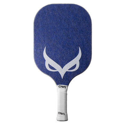 OWL Sport OWL PX Power Series Wide Body Pickleball Paddle with a white owl face design on the surface and the word "Owl" written on the white handle.