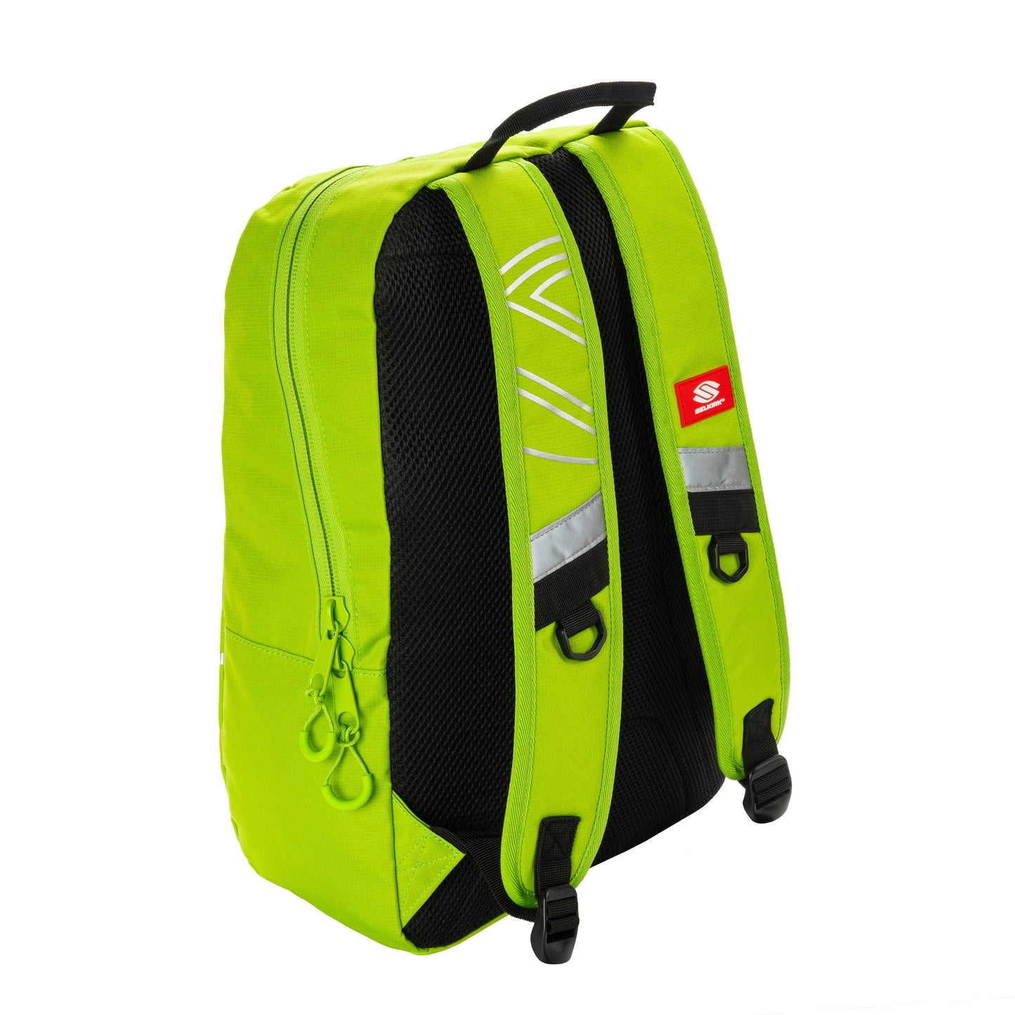 A Selkirk Core Series Day Backpack Pickleball Bag with reflective straps on it.