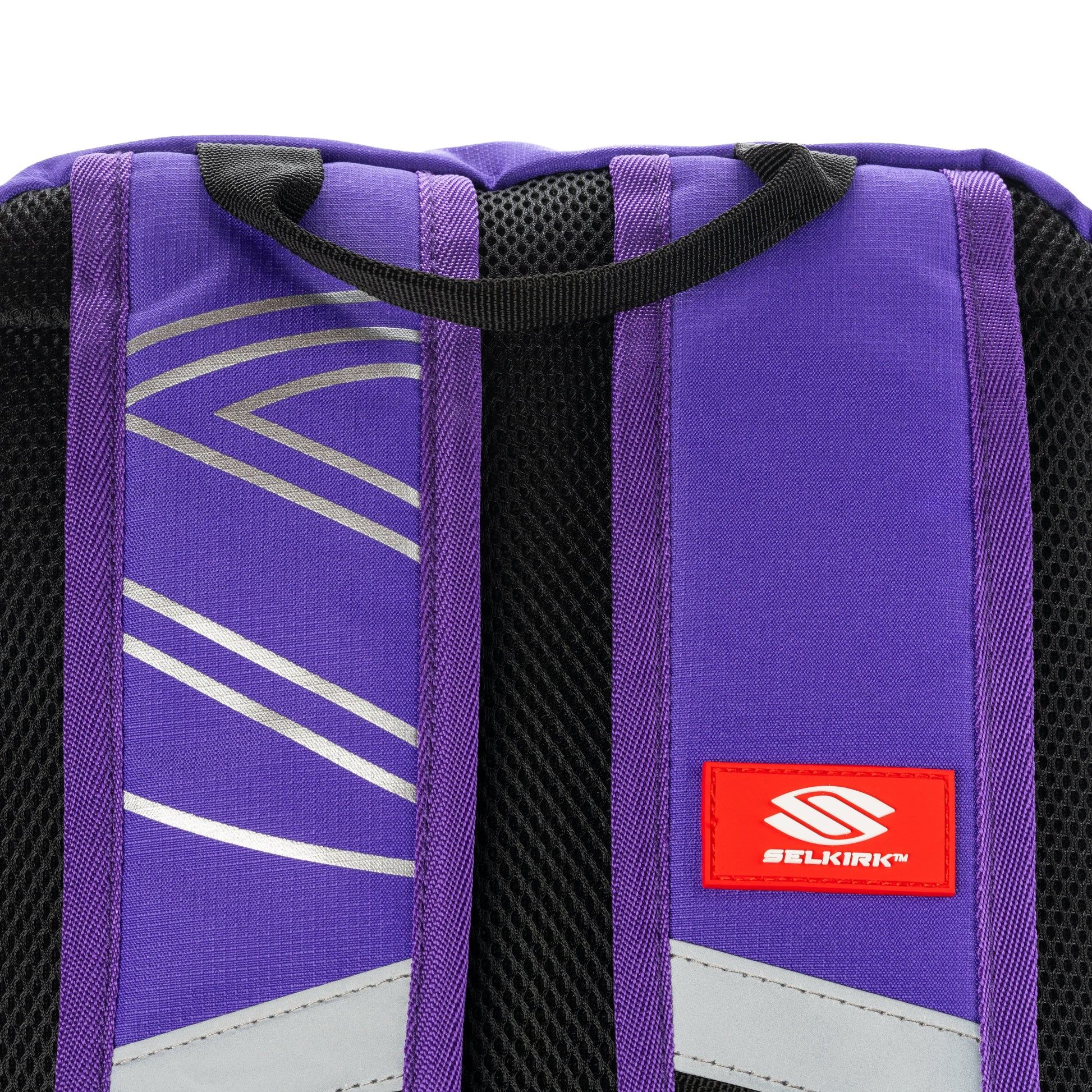 A Selkirk Core Series Day Backpack Pickleball Bag with a black and silver logo.