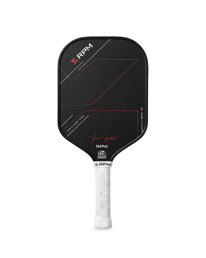 RPM Friction Pro V2 Hybrid Flat Top 16mm Pickleball Paddle front view