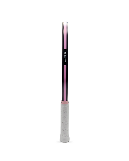 RPM Friction Pro V2 Elongated 16mm Pickleball Paddle Ella Oh Pink side view