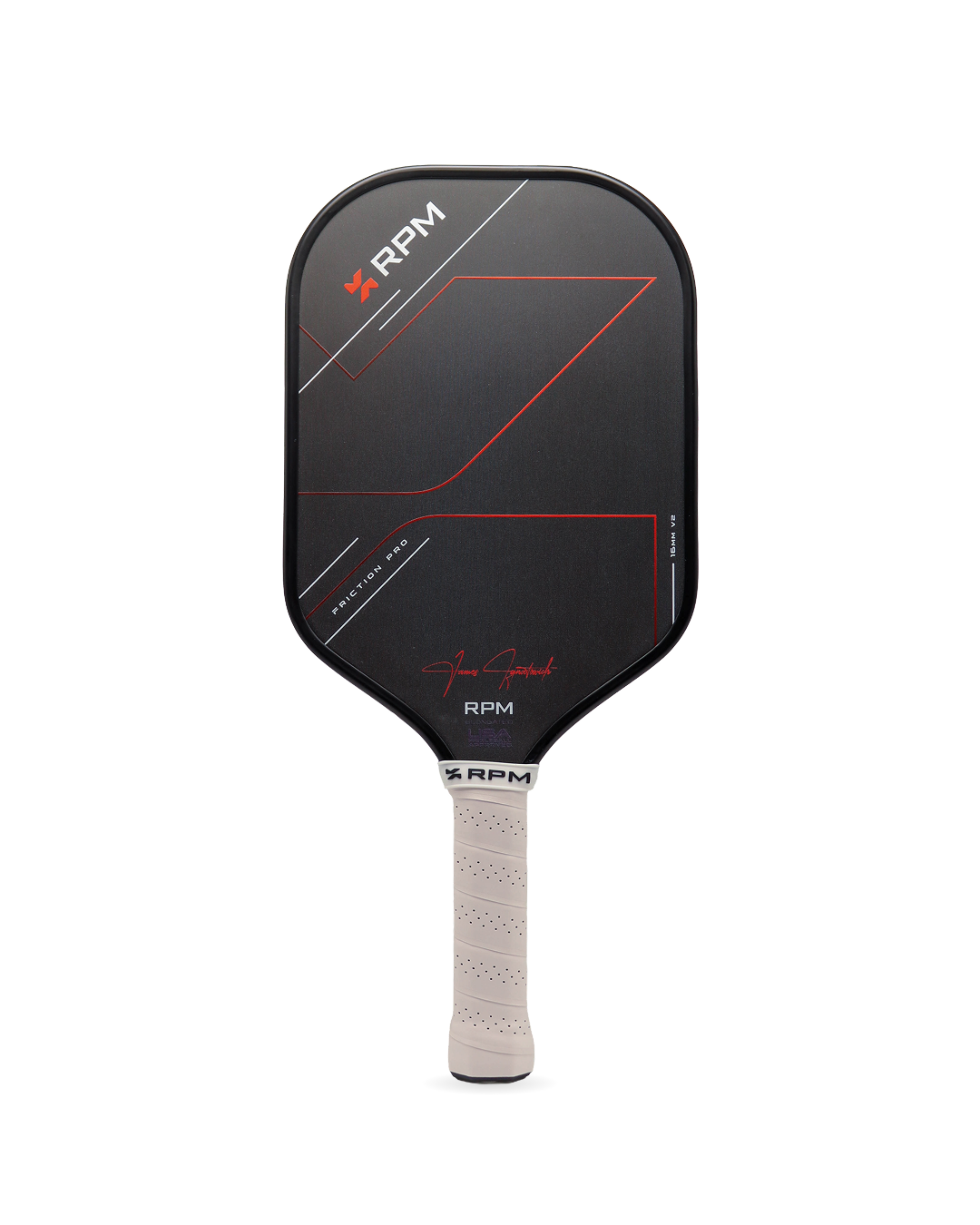 RPM Friction Pro V2 Elongated 16mm Pickleball Paddle original front view