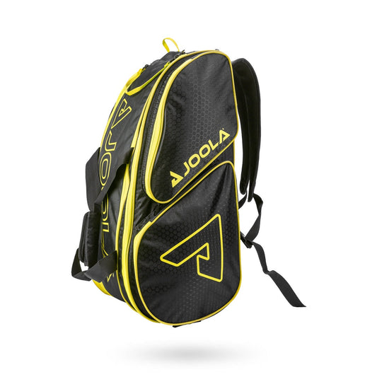 A JOOLA Tour Elite Bag Pickleball Bag with a yellow logo.