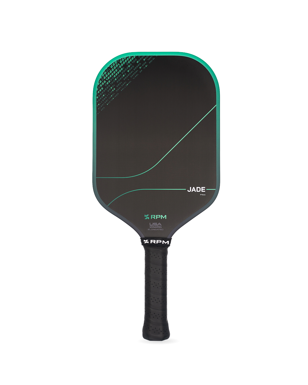 RPM Jade Elongated 14mm Pickleball Paddle front view