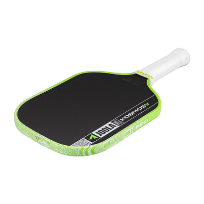The JOOLA Kosmos Pro V 14mm Tyson McGuffin Surge Green pickleball paddle is a pro-level paddle designed for players seeking top performance.