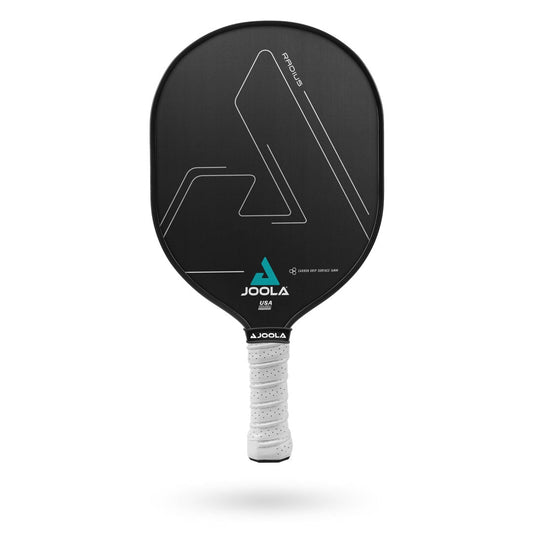 A JOOLA Radius CGS 16 Pickleball Paddle with edge guard protection on a white background.