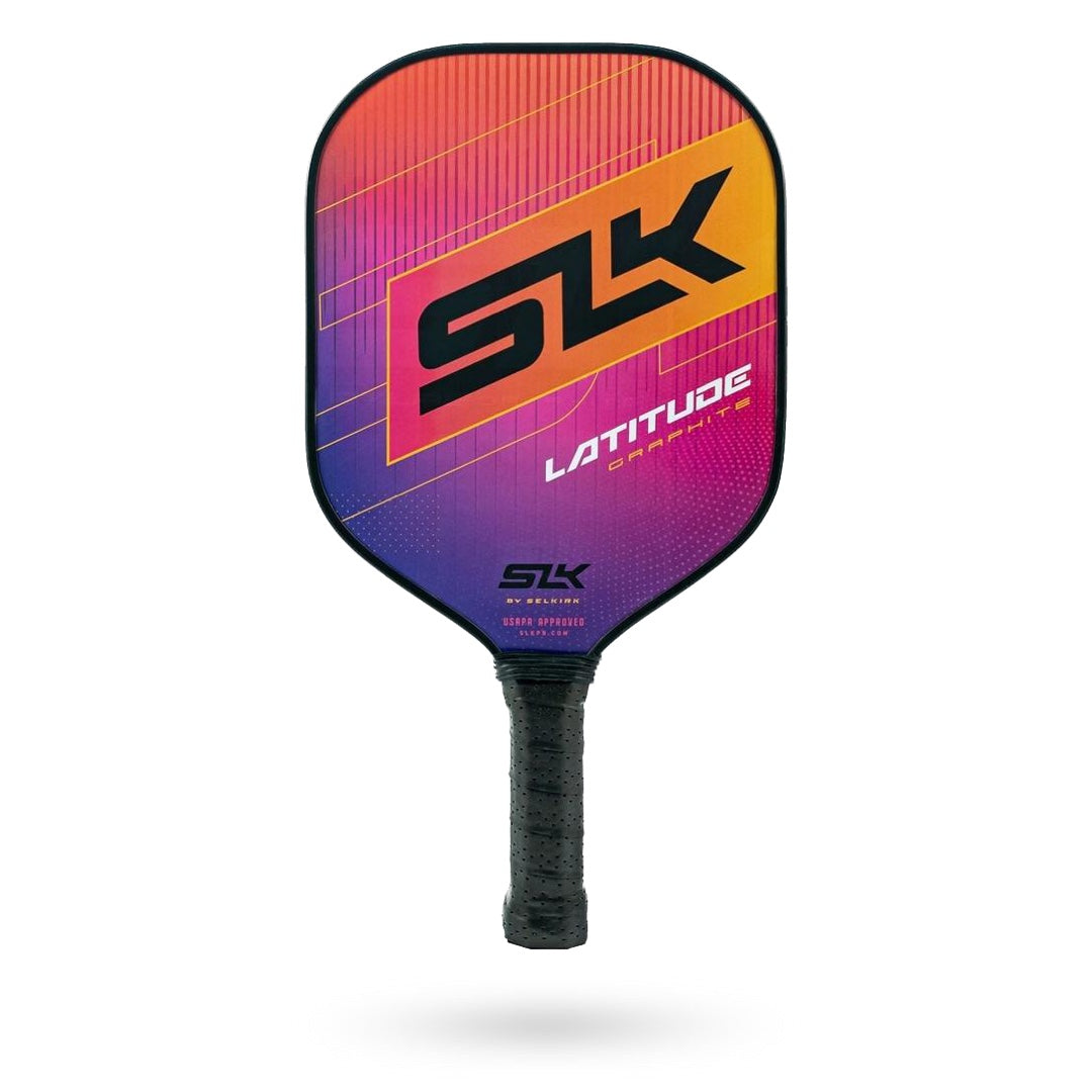 A Selkirk SLK Latitude Pickleball Paddle with the word "slk" on it.