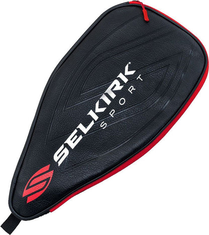 Selkirk Premium Paddle Case Pickleball Bag with a red trim, bearing the Selkirk name and logo in white.