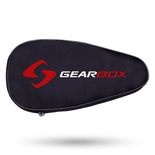 A black carry case with the Gearbox logo on it for the Gearbox Paddle Cover.