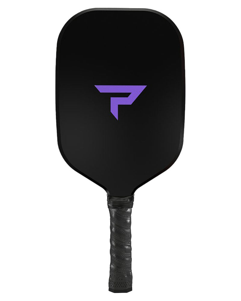 A Paddletek Bantam Sabre Pro Pickleball Paddle with a purple Paddletek logo designed for experienced singles players.