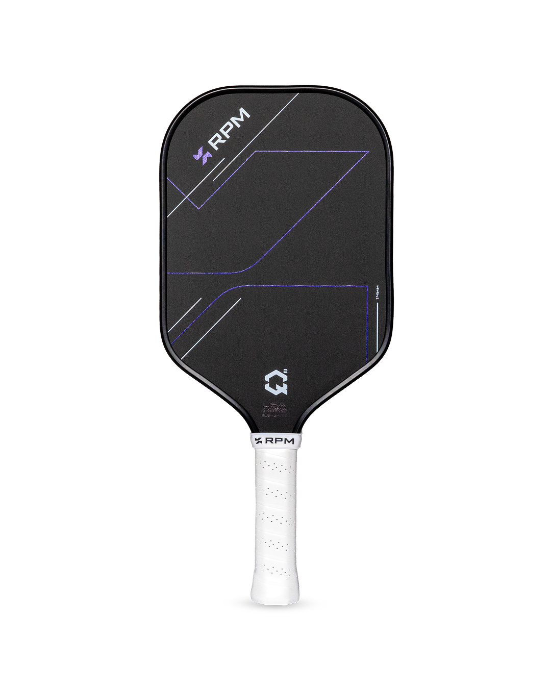 RPM Q2 Elongated 14mm Pickleball Paddle front view