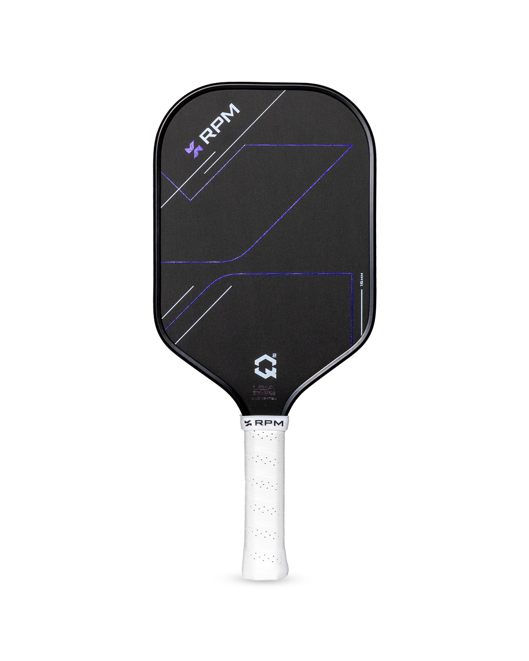 RPM Q2 Elongated 16mm Pickleball Paddle front view