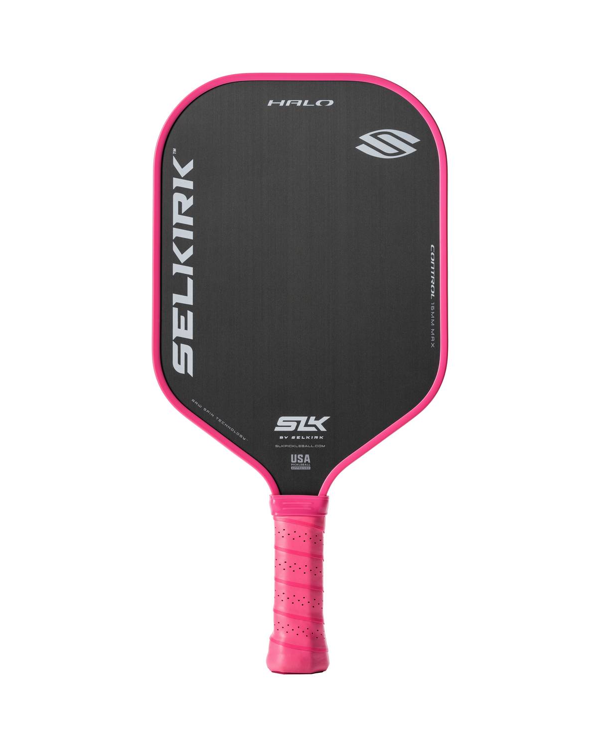 Choose the color of a Selkirk SLK Halo Max Pickleball Paddle with a pink handle.