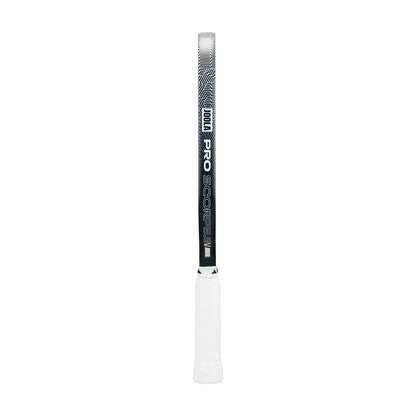 The JOOLA Scorpeus Pro V 16mm Collin Johns Club Green Pickleball Paddle, featuring "PRO SCORP" on the shaft, stands upright against a plain white background.