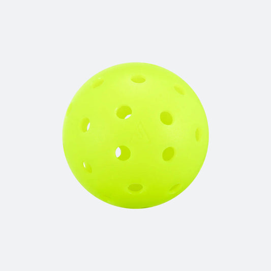 The Pickleballist JOOLA HC-40 Pickleballs in Shock Yellow are durable plastic balls with multiple holes, ideal for casual games or tournaments. Shown on a plain white background, they're perfect for any pickleball player.