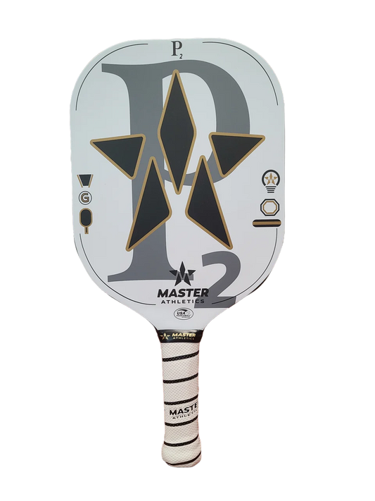 A Master Athletics P2 Pickleball Paddle with a star on it.