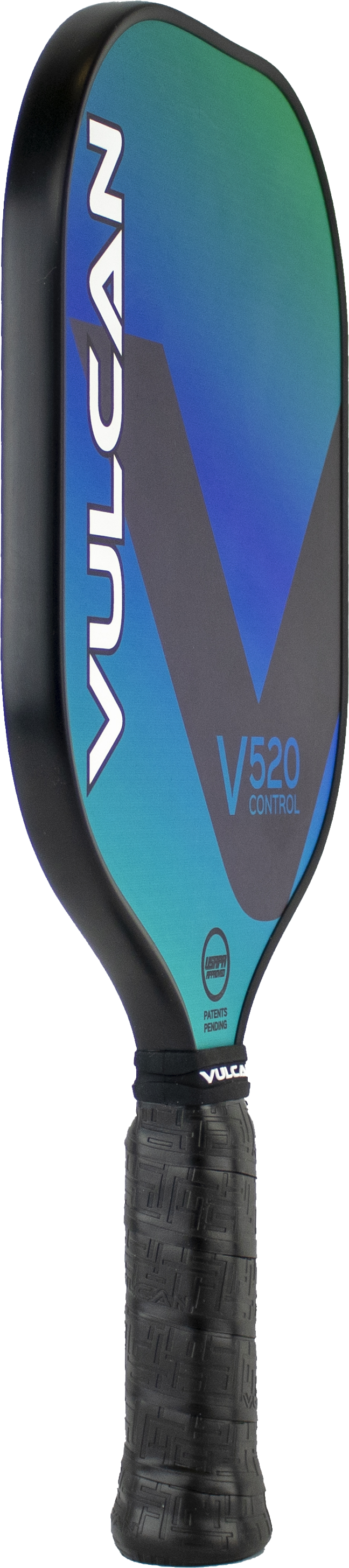The Vulcan V520 Control pickleball paddle is shown on a white background.
