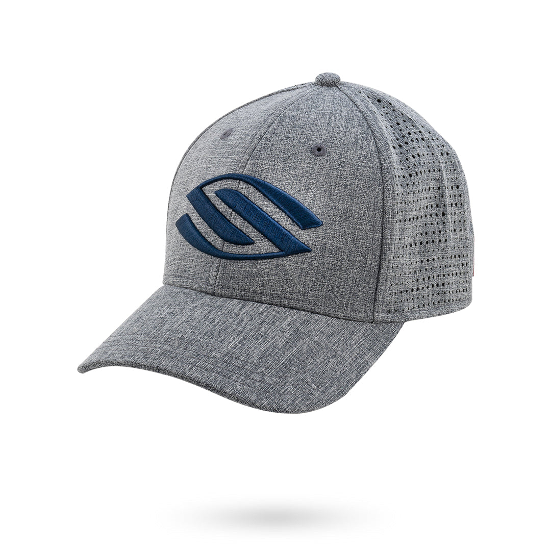 A Selkirk Epic Lightweight Performance Hat Pickleball Hat with a blue logo on it.