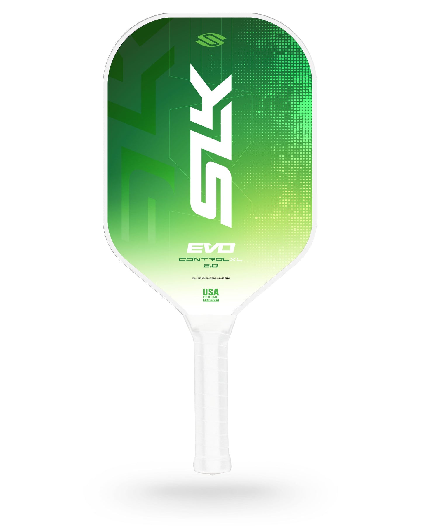 A Selkirk SLK Evo 2.0 XL Elongated Pickleball Paddle on a white background.