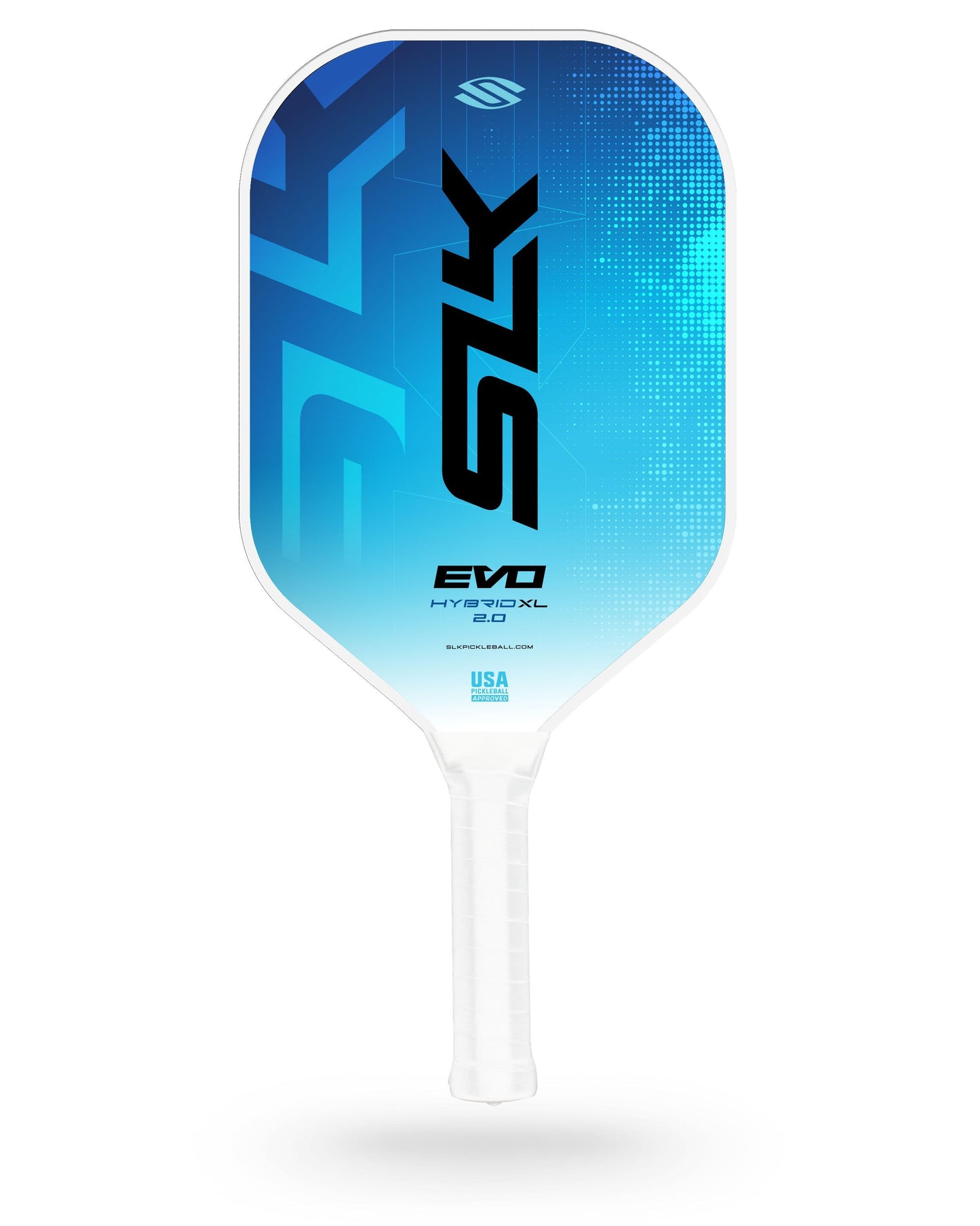 A Selkirk paddle with the word evo on it.