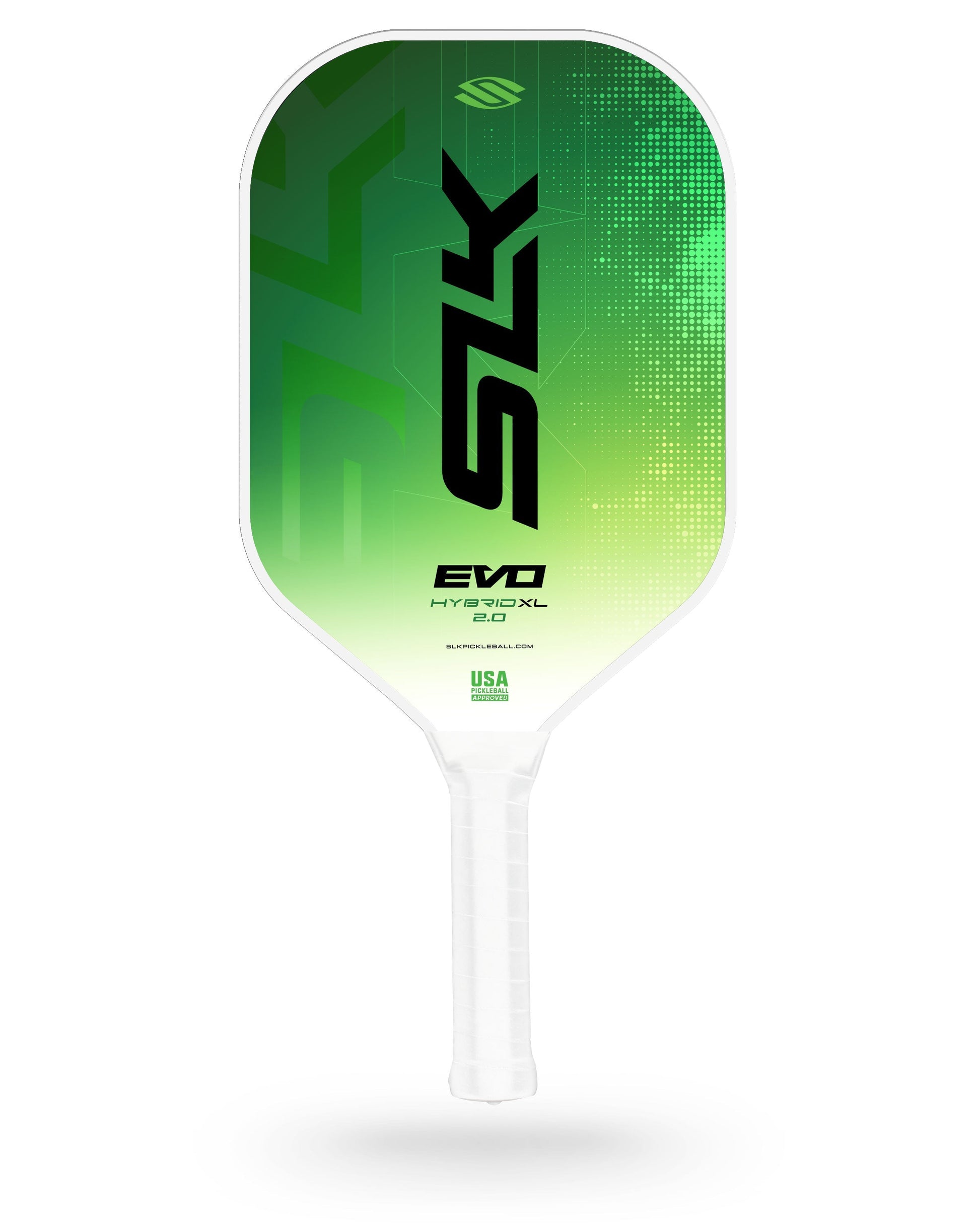 A Selkirk SLK Evo 2.0 XL Elongated Pickleball Paddle with the word evo on it.