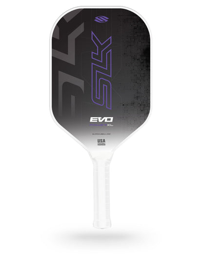 A Selkirk paddle with the word evo on it.