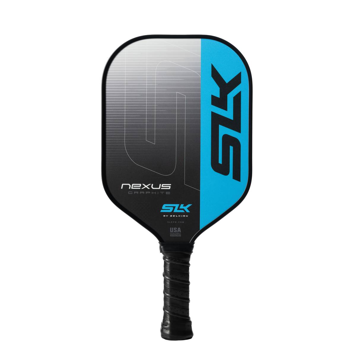 The SLK Nexus Blue Pickleball Paddle by Selkirk is shown on a white background.