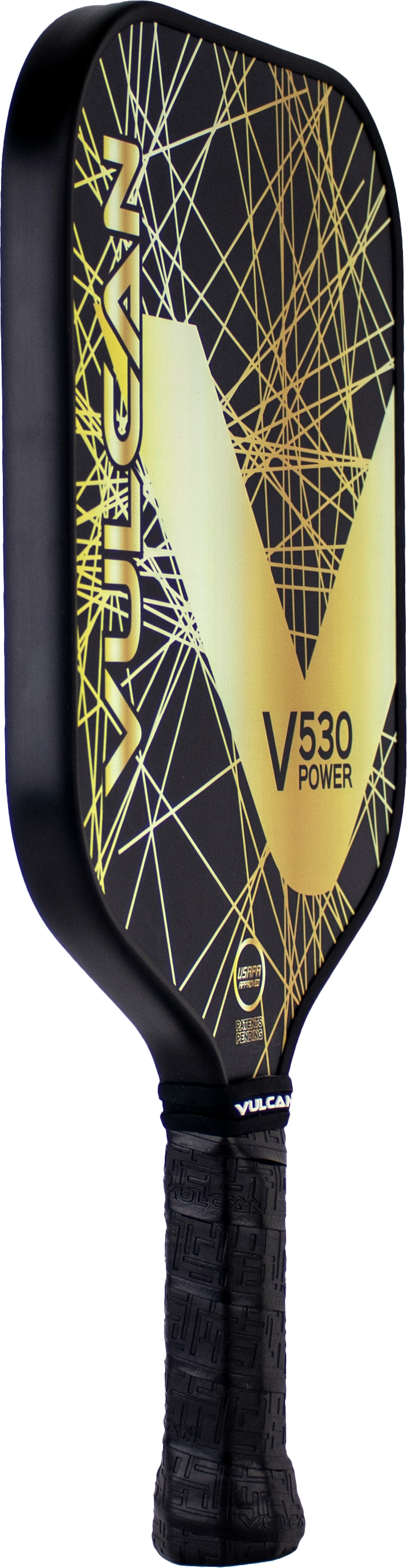 The Vulcan V530 Power Pickleball Paddle is shown on a white background.