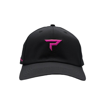 Paddletek Performance Icon Pickleball Hat - Black/Pink