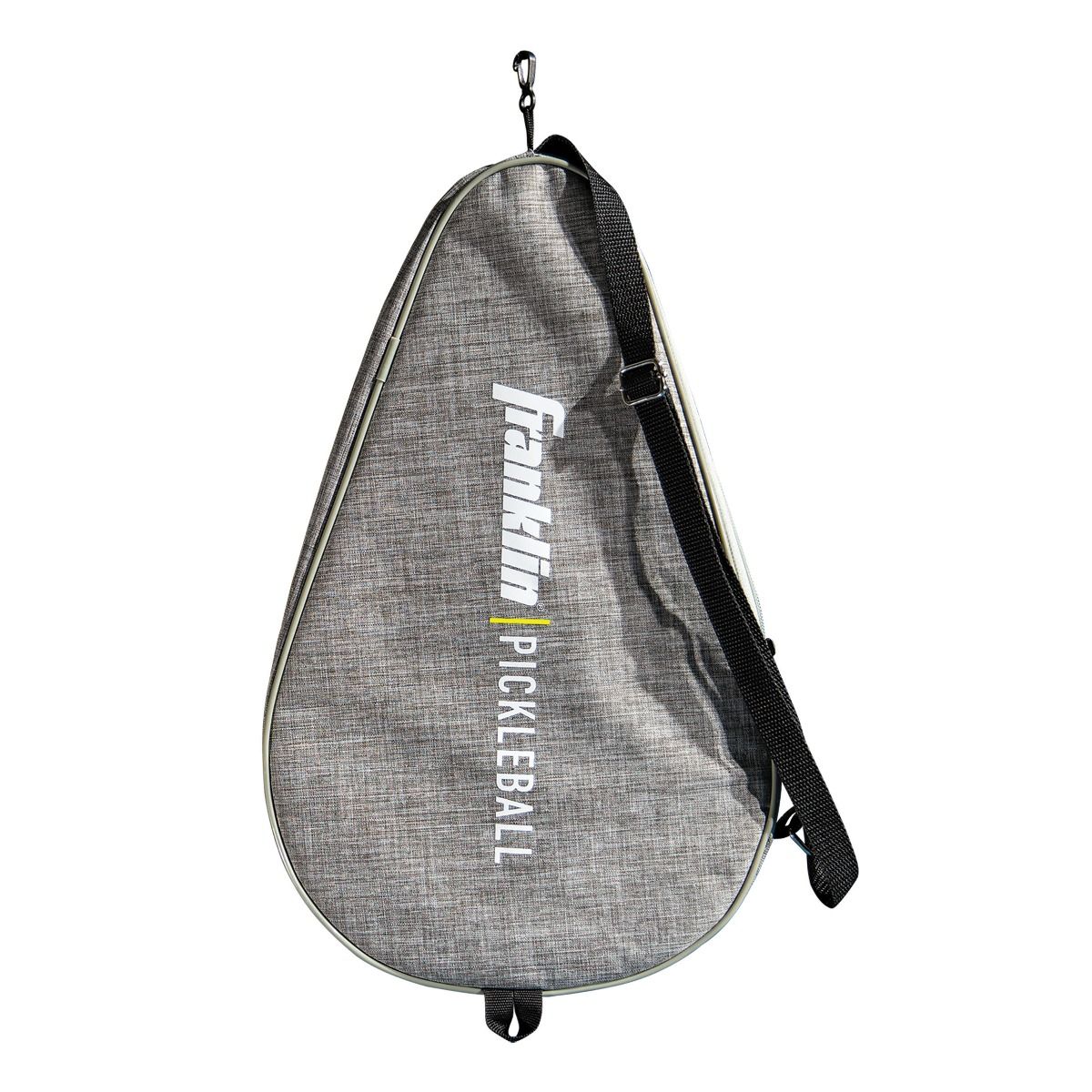 A Franklin Pickleball Paddle Bag with a padded carry strap and the word Franklin on it.