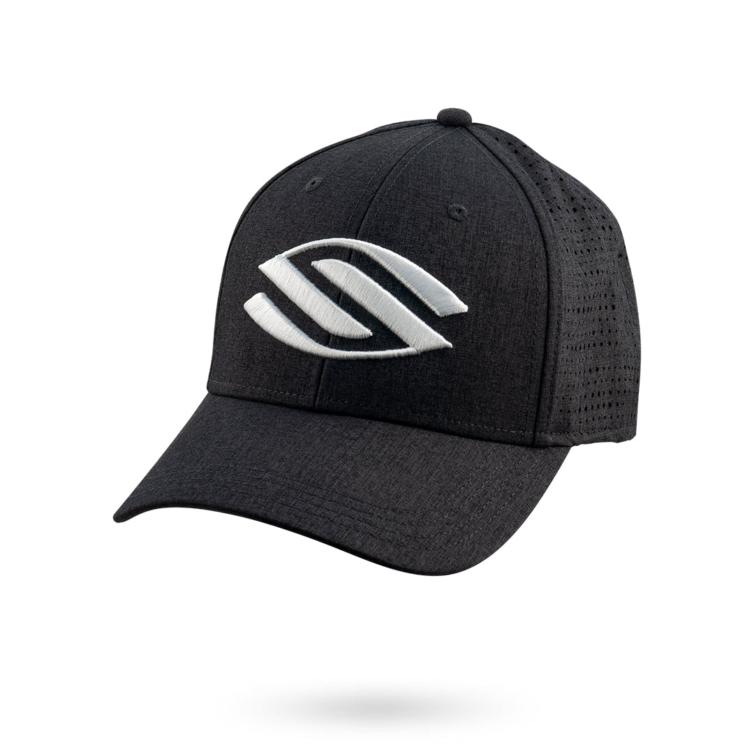 A Selkirk Epic Lightweight Performance Hat Pickleball Hat with a white logo on it.
