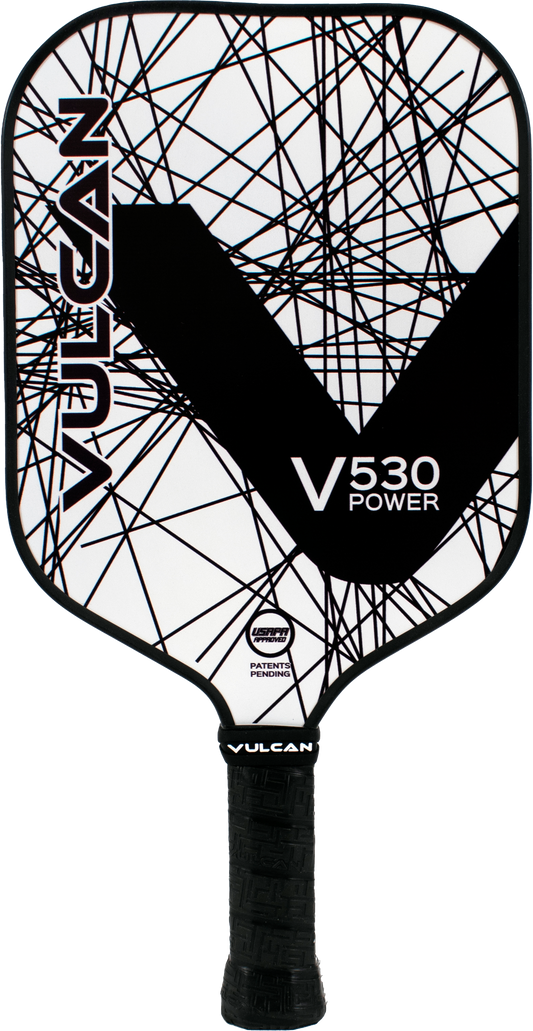 A Vulcan V530 Power Pickleball Paddle on a white background.