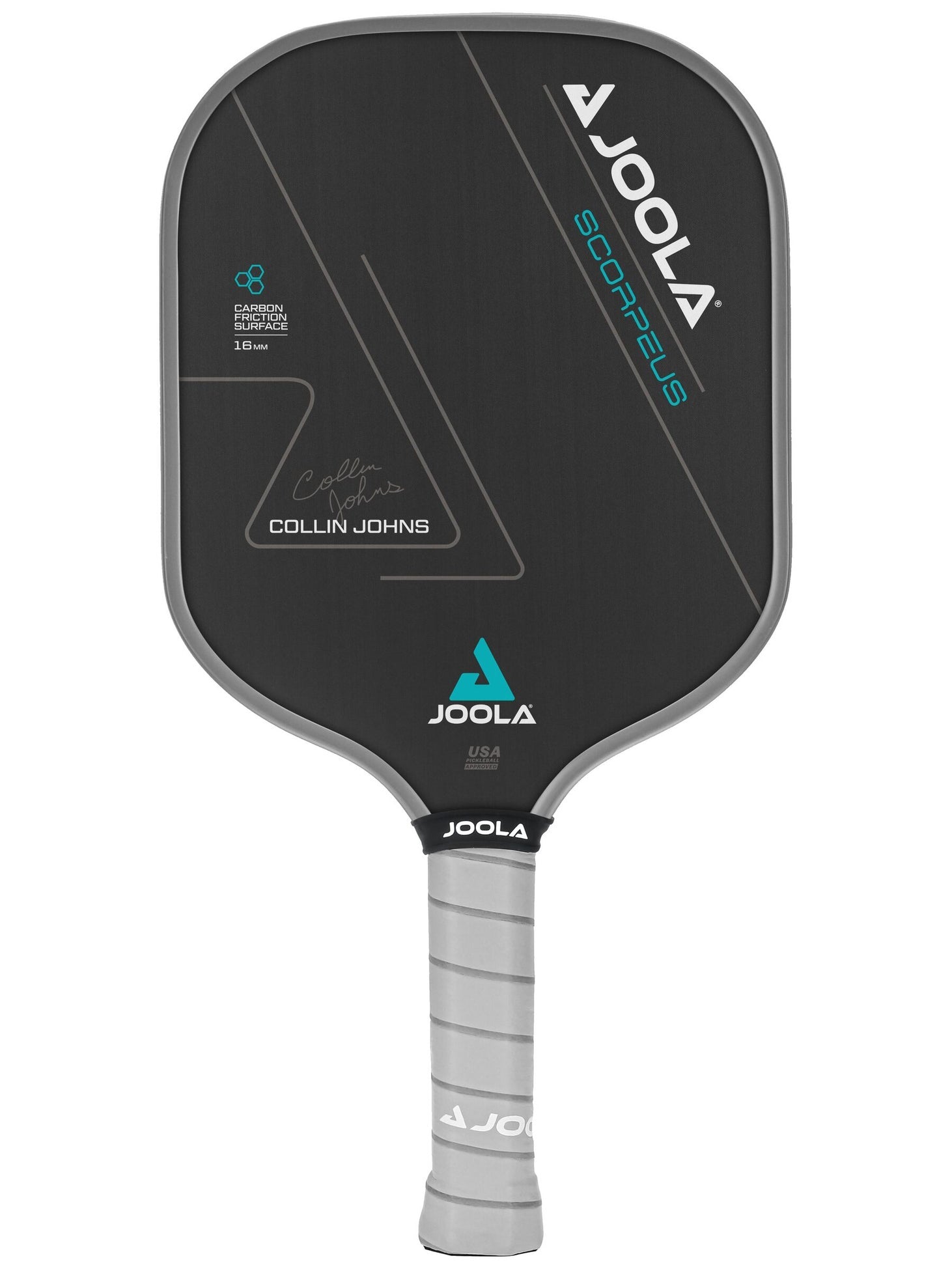 The pickleball paddle is shown on a white background.
