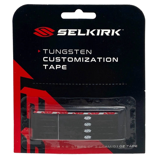 Package of Selkirk Tungsten Tape - Lead Tape Alternative, includes four 8-inch strips each weighing 3 grams.