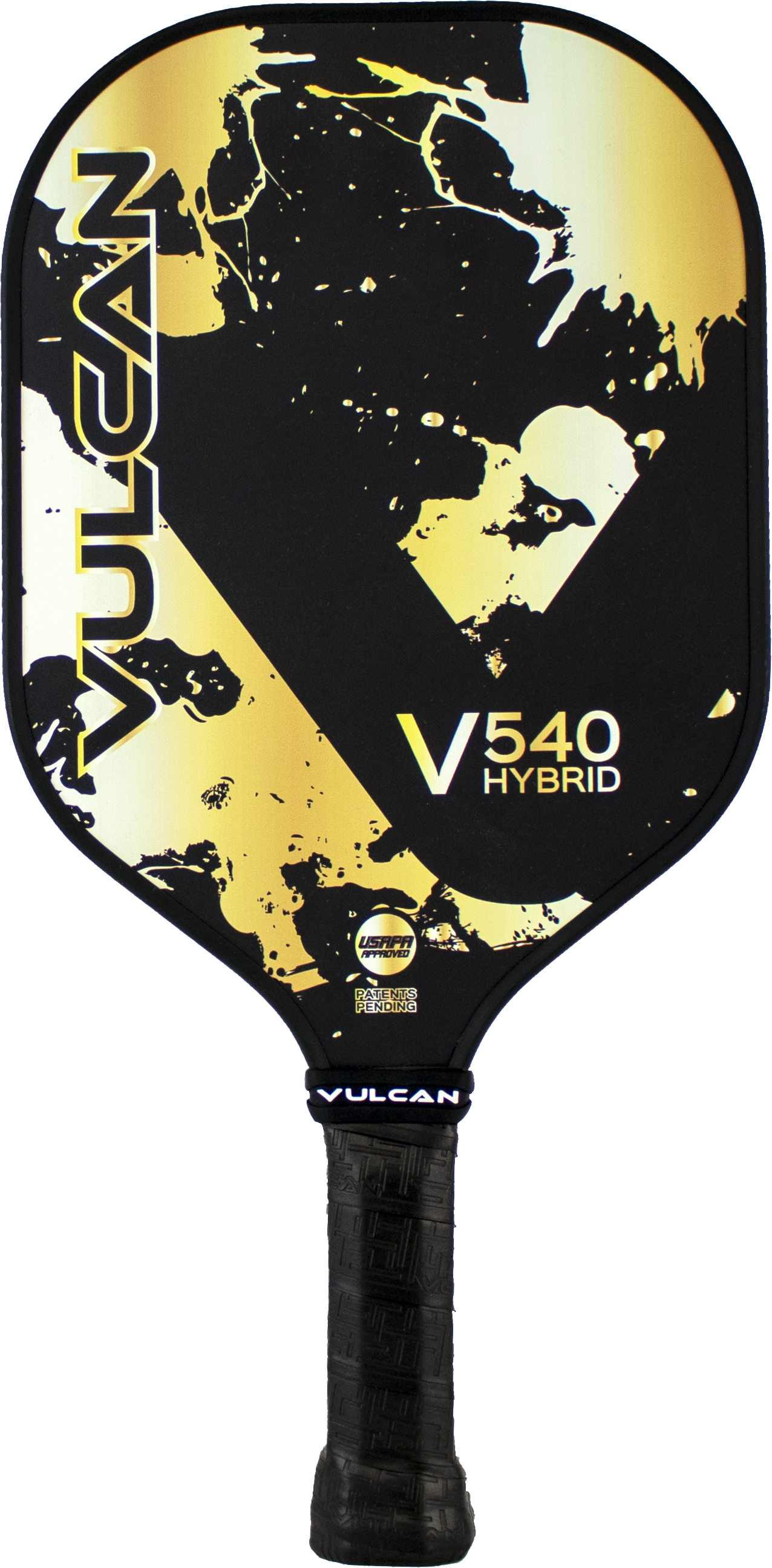 Vulcan V540 Hybrid Pickleball Paddle Gold Splatter