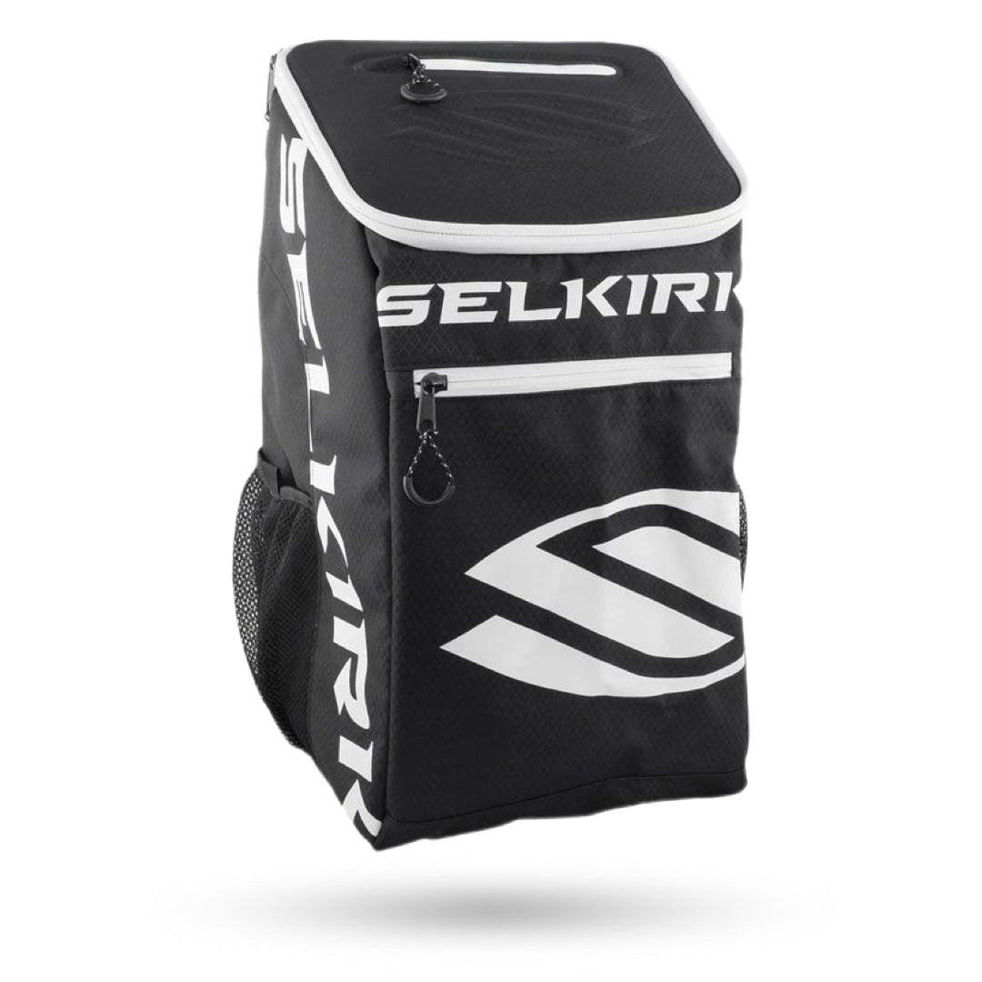 A Selkirk Team Backpack (2021) Pickleball Bag with the word Selkirk on it.